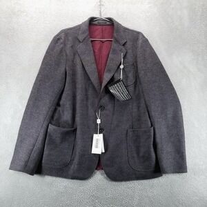 Armani Collexioni Suit Jacket Mens 42 Gray Single Breasted Virgin Wool Pockets